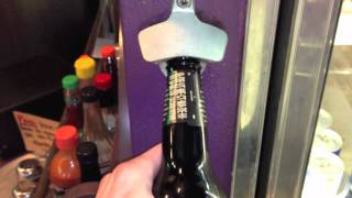 How to use a wall mounted bottle opener [upl. by O'Connor]