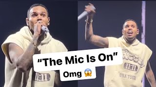 Chris Brown Mic Was Definitely On Performing At 1111 Tour “Omg” [upl. by Nonaihr]