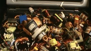 Scrapping small copper bearing motors CBMs inducers transformers from electronics A how to [upl. by Sirod]