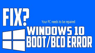 How to Fix BOOT Error or BCD Error in Windows 10 [upl. by Celestine79]