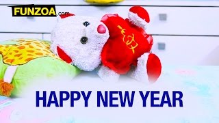 Happy New Year  Funny Whatsapp Video For Friends amp Family  Funzoa Mimi Teddy  New Year Greetings [upl. by Mauer]