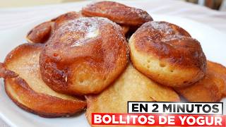 1 Yogur y 3 INGREDIENTES 🍩😍 Listos en 2 MINUTOS 😋 ¡BOLLITOS dulces [upl. by Eduino754]