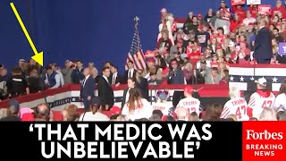 SHOCK MOMENT Trump Abruptly Stops NC Rally Speech When Attendee Suffers Medical Emergency [upl. by Neleag]