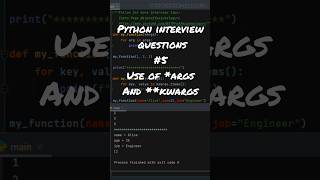 Python interview questions5 ytshorts shorts trending viralvideo trendingshorts python [upl. by Enreval892]