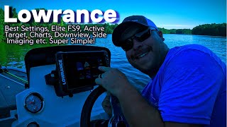 Lowrance Elite FS 9 Tips and Tricks 2D Downscan Side Scan Active Target [upl. by Breech]