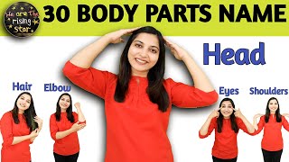 30 body parts name  Learn English  Parts of Body name  WATRstar [upl. by Idaline]