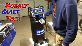 Kobalt Quiet Tech 26 Gallon Single Stage Air Compressor Review  150 PSI [upl. by Vasily]