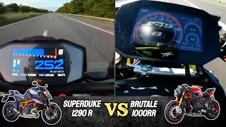 KTM Superduke 1290 R 🆚️ MV Agusta Brutale 1000RR  Top Speed amp Accelaration Attempt 🔥🔥 [upl. by Sellers]