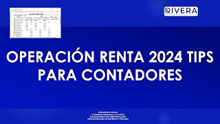 TIPS PARA CONTADORES OPERACIÓN RENTA 2024 [upl. by Melcher]