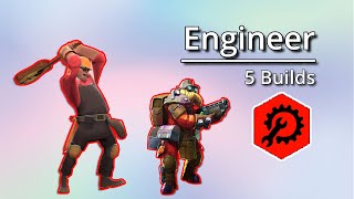 5 Engineer Builds  Deep Rock Galactic [upl. by Cherie]