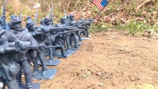 Civil War Stop Motion  Battle of Little Round Top [upl. by Annel]