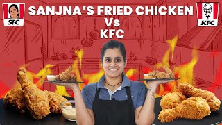 Sanjna’s Fried Chicken vs KFC  KFC Challenge  KFC Style Chicken  Ft Chef Sanjna  Cookd [upl. by Ahsenav607]