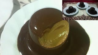 فلان بصلصة الشوكولاطة والبسكويت Flan avec de la sauce au chocolat et des biscuits [upl. by Turmel]