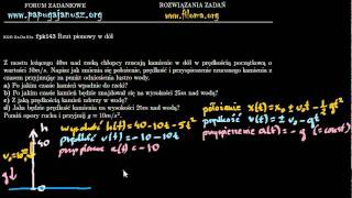 fpk143  Rzut pionowy w dół  kamienie  zadanie z fizyki  filomaorg [upl. by Aromat]