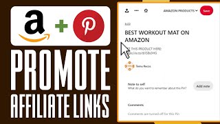 How To Promote Amazon Affiliate Links On Pinterest  Pinterest Affiliate Marketing Tutorial 2024 [upl. by Patterson]