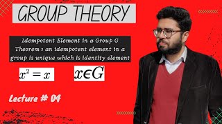 4idempotent element in a group Group Theory [upl. by Nageek164]