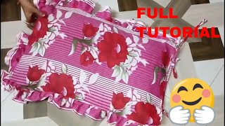 HOW TO MAKE SMOCKING PILLOW COVER DESIGN AT HOME  Pillow Cover [upl. by Shadow]