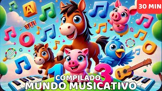 ¡Aprende con música Canciones educativas para niños  Letras Números Animales y Colores [upl. by Zebedee]