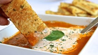 Homemade Roasted Tomato Soup w Grilled Cheese Sticks [upl. by Callum]