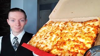 Pizza Huts NEW Roasted Garlic Cheese Sticks Review [upl. by Jaddan]