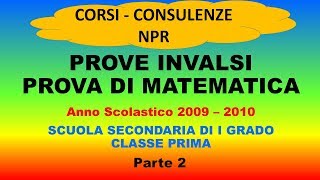 Prove Invalsi Matematica 2009  2010  Parte 2 [upl. by Annaeerb501]