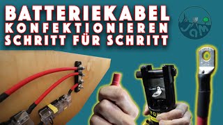 Batteriekabel konfektionieren  crimpen [upl. by Aihtibat]