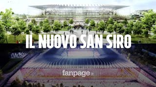 Nuovo stadio di Milan ed Inter il progetto della Cattedrale aree verdi negozi e ristoranti [upl. by Tiersten]