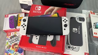 Nintendo Switch Oled Model Unboxing  accessories [upl. by Yreneh]