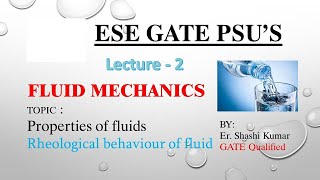 Rheological Behaviour of Fluids  Rheology  lec2  Fluid Mechanics [upl. by Attolrahc]