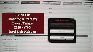 1 Click Fix Crashing Stability Temps 14900k Z790 Z760 Intel 13 14 gen UPDATED [upl. by Eelyme857]