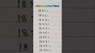 Table of 18 📚✨️ tables tricks maths [upl. by Jennifer150]