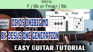 Diyos Inibig Mo byJesus One Generation  Easy Guitar Tutorial [upl. by Georgette584]