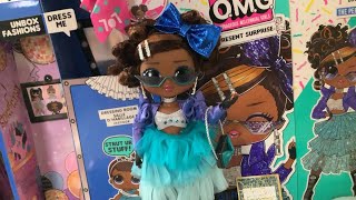 LOL SURPRISE OMG PRESENT SURPRISE MISS GLAM DOLL REVIEW AND UNBOXING [upl. by Marleah]