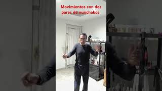 Movimientos con dos pares de nunchakos saludos ánimo ❤️☺️👍🏼 [upl. by Noraha763]