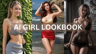 AI GIRL LOOKBOOK  36 [upl. by Villada604]