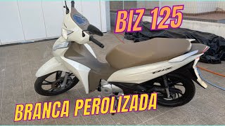 Biz 125 Branca Perolizada [upl. by Htebiram]