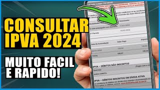 COMO CONSULTAR O VALOR DO IPVA 2024 do SEU VEICULO  VER e GERAR BOLETO IPVA e MULTAS DO CARRO [upl. by Jarret704]