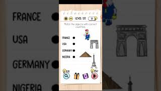 Brain test level 137 Match the objects with correct countries [upl. by Inaflahk]