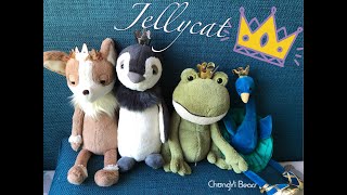 My 4 Jellycat with crown Frog Prince Fancy Peacock Prince Penguin and Princess Chihuahua [upl. by Noevart]