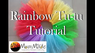 Rainbow Tutu Tutorial Make a tutu in 10min [upl. by Giustina]