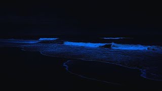 Ocean Waves for Deep Sleep  Waves Crashing on Beach at Night for Insomnia Wave Sounds to Relax [upl. by Kalam]