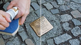 Stolpersteine  Anleitung zum Putzen der Steine [upl. by Olyhs727]