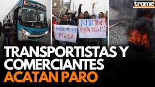 PARO DE TRANSPORTISTAS EN LIMA Y CALLAO Nueva movilización HOY 10 de octubre  Trome [upl. by Ecreip852]