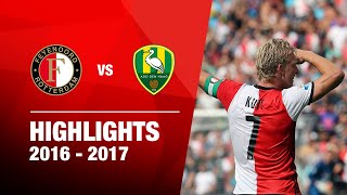 Highlights  Feyenoord  ADO Den Haag  Eredivisie 20162017 [upl. by Gladdy]