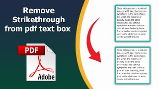 How to remove strikethrough from pdf text box using adobe acrobat pro dc [upl. by Zippel498]