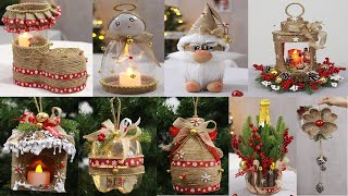 9 Diy Christmas Decoration Ideas from Plastic bottleJute rope 🎄🎄 [upl. by Herbert291]