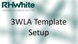 R H White Three Week Look Ahead Template Set Up [upl. by Latimer]