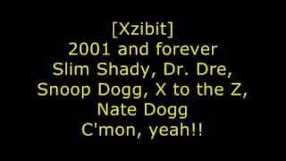 Eminem Dr Dre Xzibit Nate Dogg and Snoop Dogg  Bit Please II  Lyrics [upl. by Nawiat]