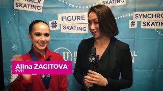 Alina Zagitova World Champ 2019 FS Interview B [upl. by Cowden]