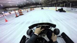 Video Gokarts on Ice take over Optimist Ice Arena [upl. by Naimad638]